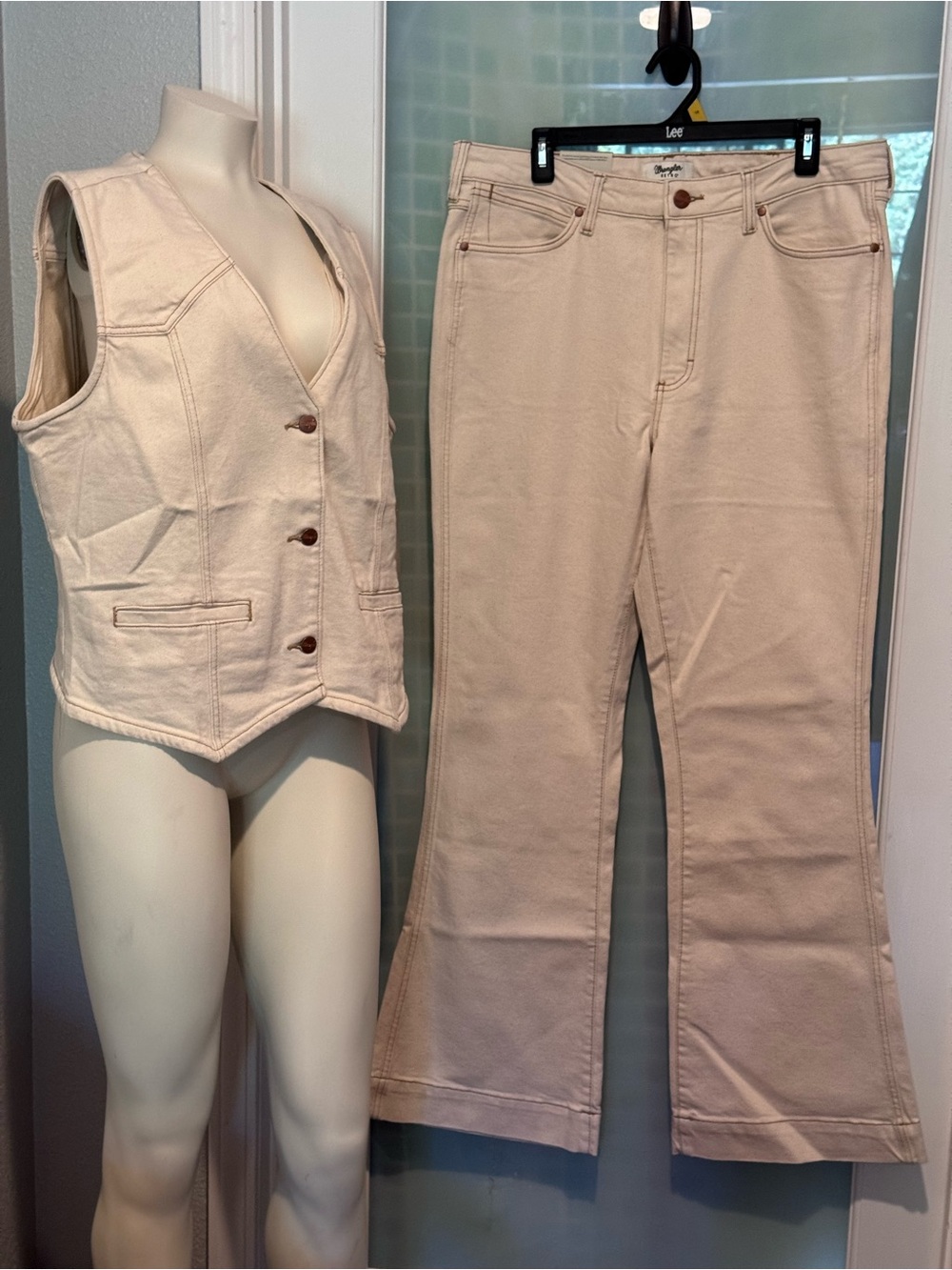 Wrangler Retro Bailey Cream Denim Set